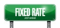 fixed rate sign illustration design