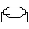 Fixed resistor icon, outline style