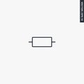 Fixed resistor, linear style sign for mobile concept and web design Royalty Free Stock Photo