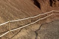 Fixed rope route at mountain Royalty Free Stock Photo