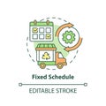 Fixed schedule concept icon