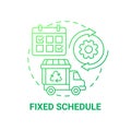 Fixed schedule green gradient concept icon