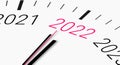 2022 countdown for happy new year Royalty Free Stock Photo
