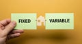 Fixed vs. Variable: A Conceptual Real Estate Decision Royalty Free Stock Photo