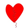 Fixing a broken heart with two halves of heart sewed