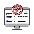 fixing computer errors color icon vector illustration