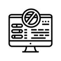 fixing computer errors line icon vector illustration