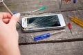 Fixing damaged smartphone