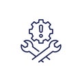 fixing errors, technical problems line icon Royalty Free Stock Photo
