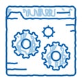 Fixing File Coding System doodle icon hand drawn illustration