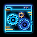 Fixing File Coding System neon glow icon illustration