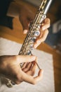 Fixing Flute Keys, Flute Maintenance Royalty Free Stock Photo