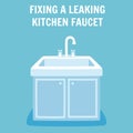 Fixing Leaking Kitchen Faucet Banner Concept