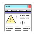 fixing program errors color icon vector illustration Royalty Free Stock Photo