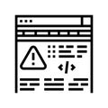 fixing program errors line icon vector illustration Royalty Free Stock Photo