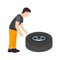Fixing Punctured Tyre