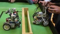 Fixing robot during football game