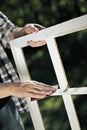 Fixing the windows. Royalty Free Stock Photo
