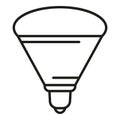 Fixture smart bulb icon outline vector. Mobile control