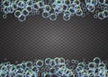 Fizz background with shampoo foam and soap bubbles. Royalty Free Stock Photo