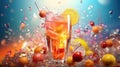 fizz bubble soda drink tropical Royalty Free Stock Photo