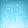 Fizzing air bubbles in water Royalty Free Stock Photo