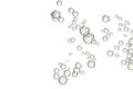Light gray fizz bubbels over white Royalty Free Stock Photo