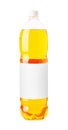 Fizzy orange drink in a plastic bottle Royalty Free Stock Photo
