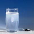 Fizzy tablet in a glass of water Royalty Free Stock Photo