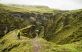 Fjadrargljufur canyon Royalty Free Stock Photo