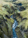 Fjadrargljufur Canyon Iceland`s Epic Canyon Southern Iceland Royalty Free Stock Photo