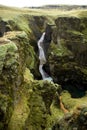 Fjadrargljufur Canyon, Iceland, South Iceland, Green stunning view one of the most beautiful canyon Royalty Free Stock Photo