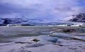 Fjallsjokull Glacier across Breadarlon, frozen pro