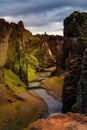 FjaÃÂ°rÃÂ¡rgljÃÂºfur Canyon in southeast Iceland Royalty Free Stock Photo