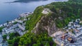 Aerial view of Fjellstua Utsiktspunkt or Fjellstua viewpoint on Mount Aksla in Alesund, Norway