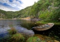 Fjord boat scenic Royalty Free Stock Photo