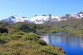 Fjord landscape from Austnesfjorden rest area on Sildpollen bay, Lofoten islands Austvagoya, Norway