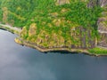 Fjord landscape, Eidfjorden Norway Royalty Free Stock Photo