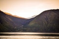 Fjord landscape in norway at the evening Royalty Free Stock Photo