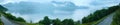 Fjord summer cloudy panorama (Norway) Royalty Free Stock Photo