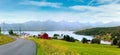 Fjord summer cloudy view Norway Royalty Free Stock Photo