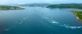 Fjord summer night panorama (Norway)