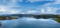 Fjord summer polar day view, Norway