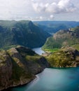 Fjord view from the mountain Royalty Free Stock Photo