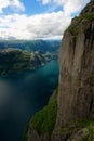 Fjord view from the mountain Royalty Free Stock Photo