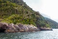 FjordLand National Park. Sheer cliffs along the fjord. New Zealand