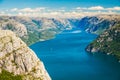 Fjords of Norway - Lysefjord Royalty Free Stock Photo