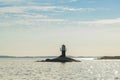 FjÃÂ¤rdhÃÂ¤llan lighthouse sun haze Stockholm archipelago
