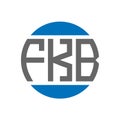 FKB letter logo design on white background. FKB creative initials circle logo concept. FKB letter design.FKB letter logo design on Royalty Free Stock Photo