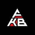 FKB triangle letter logo design with triangle shape. FKB triangle logo design monogram. FKB triangle vector logo template with red Royalty Free Stock Photo